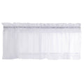 Stylemaster Elegance Sheer Voile Straight Valance, 60 x 14, White