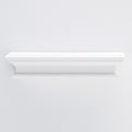 NovaSolo Halifax Pure White Mahogany Wood Floating Shelf, Medium
