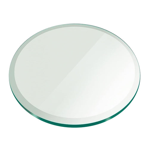 20 Inch Round glass Table Top 12 Thick Tempered Beveled Edge by Fab glass and Mirror