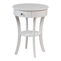 Convenience Concepts Classic Accents Schaffer 1 Drawer End Table with Shelf, 20L x 20W x 24H, White