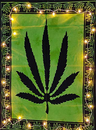 ICC leaf Tapestry Wall Hanging Poster Hippie Decor Flag tapestry Collage Dorm Trippy Bohemian Art psychedelic Small Hippie Rasta