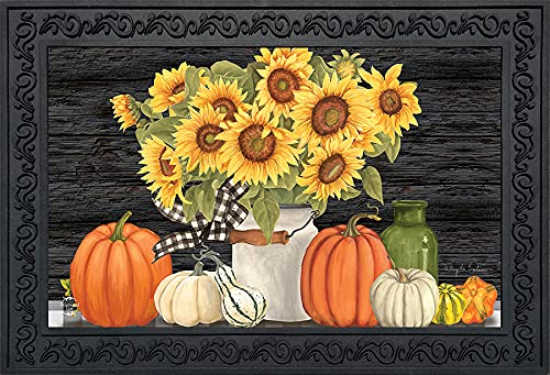 Briarwood Lane Falls Glory Floral Doormat Sunflowers Indoor Outdoor 30 x 18