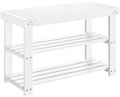Pipishell Bamboo Shoe Rack Bench, 3-Tier Sturdy Shoe Organizer, Storage Shoe Bench, Holds up to 300lbs for Entryway Bedroom Livi