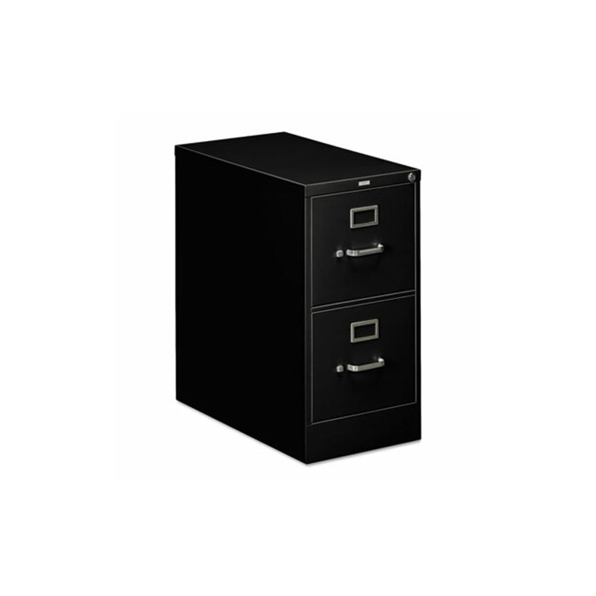 HON 2-Drawer Office Filing Cabinet - 310 Series Full-Suspension Letter File Cabinet, 26.5D, Black (H312)