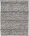 9 X 12 Silver Wool Striped Hand Knotted Area Rug