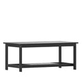 Flash Furniture Charlestown Two Tiered Commercial Grade Adirondack Coffee Table - Black Finish Poly Resin Wood - All-Weather - S