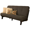 Kodiak Furniture Carson Full Size Futon Frame and Mattress Set - Java Brown Finish Wood Futon Frame with Mattress Included in Ch