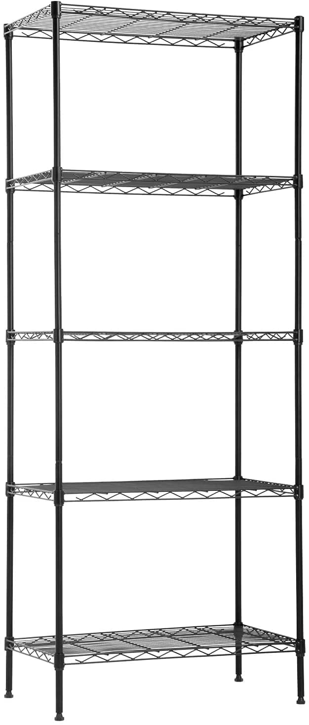 FDW 14Dx24Wx60H Wire Rack 5 Shelf Storage Unit Wire Shelving Unit Metal Shelf Organizer Heavy Duty Certification Commercial Grad