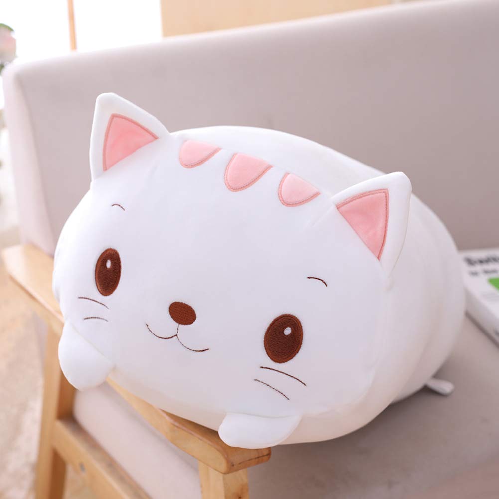 Jensquaify Cat Plush Hugging Pillow, Soft Kitten Cat Stuffed Animal Toy Body Pillow 23.6