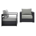 Modway Tahoe Aluminum 2-Piece Patio Set in Gray Gray