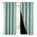 NICETOWN Aqua Blue 100% Blackout Lined Curtains, 2 Thick Layers Completely Blackout Window Treatment Thermal Insulated Drapes fo