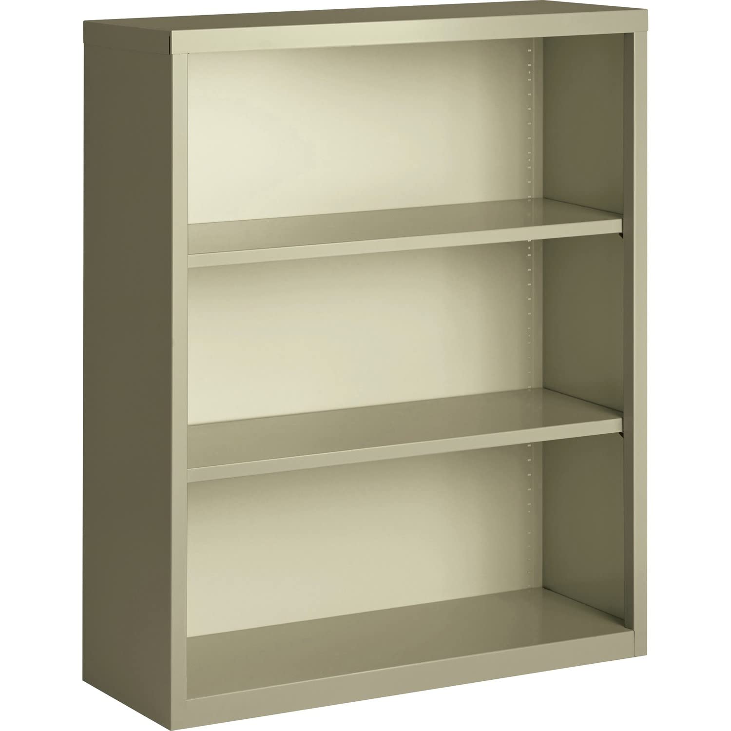 Lorell 41284 Steel Bookcase, 3-Shelf, 34-1/2-Inch x13-Inch x42-Inch , Putty