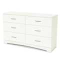 South Shore Step One, Gray, Contemporary, Clothing Storage, Six, Bedroom, Dresser Chest of Drawers, Pure White