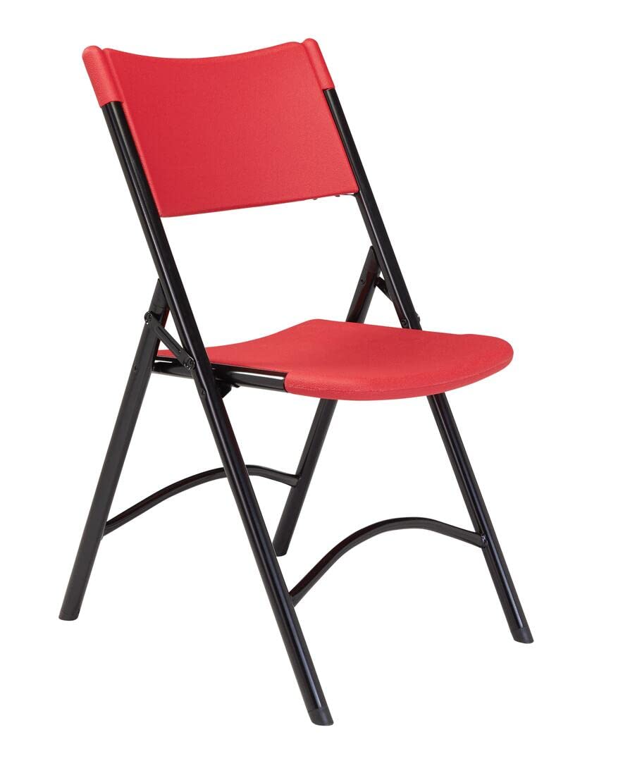 National Public Seat Home Office Decorative Blow Molded Chair Red - 4 Pack