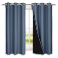 NICETOWN Full Shade Curtain Panels 78 inches Long, Pair of Energy Smart & Noise Blocking Out Blackout Drapes for Guest Room Wind