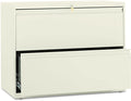 Hon Brigade 800 Series Two-Drawer Lateral File, 36W X 19.25D X 28.38H Inches - Putty