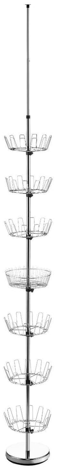 Whitmor 6 Tier Floor-To-Ceiling Shoe Spinner - Adjustable with Basket