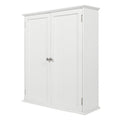 AKVOMBI Wall Mount Bathroom Storage Cabinet, White Bathroom Cabinet with Doors and Adjustable Shelves, Wall Cabinet for Bathroom