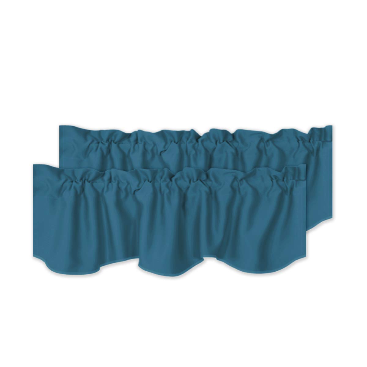 H.VERSAILTEX 2 Panels Blackout Curtain Valances for Kitchen Windows/Living Room/Bathroom Privacy Protection Rod Pocket Decoratio
