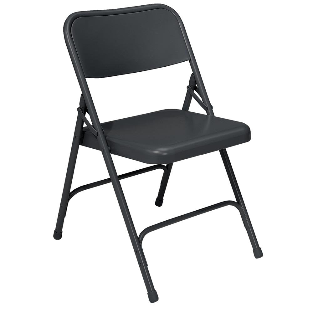National Public Seating All Steel Folding Chairs - Set of 4, Black, Model Number 210