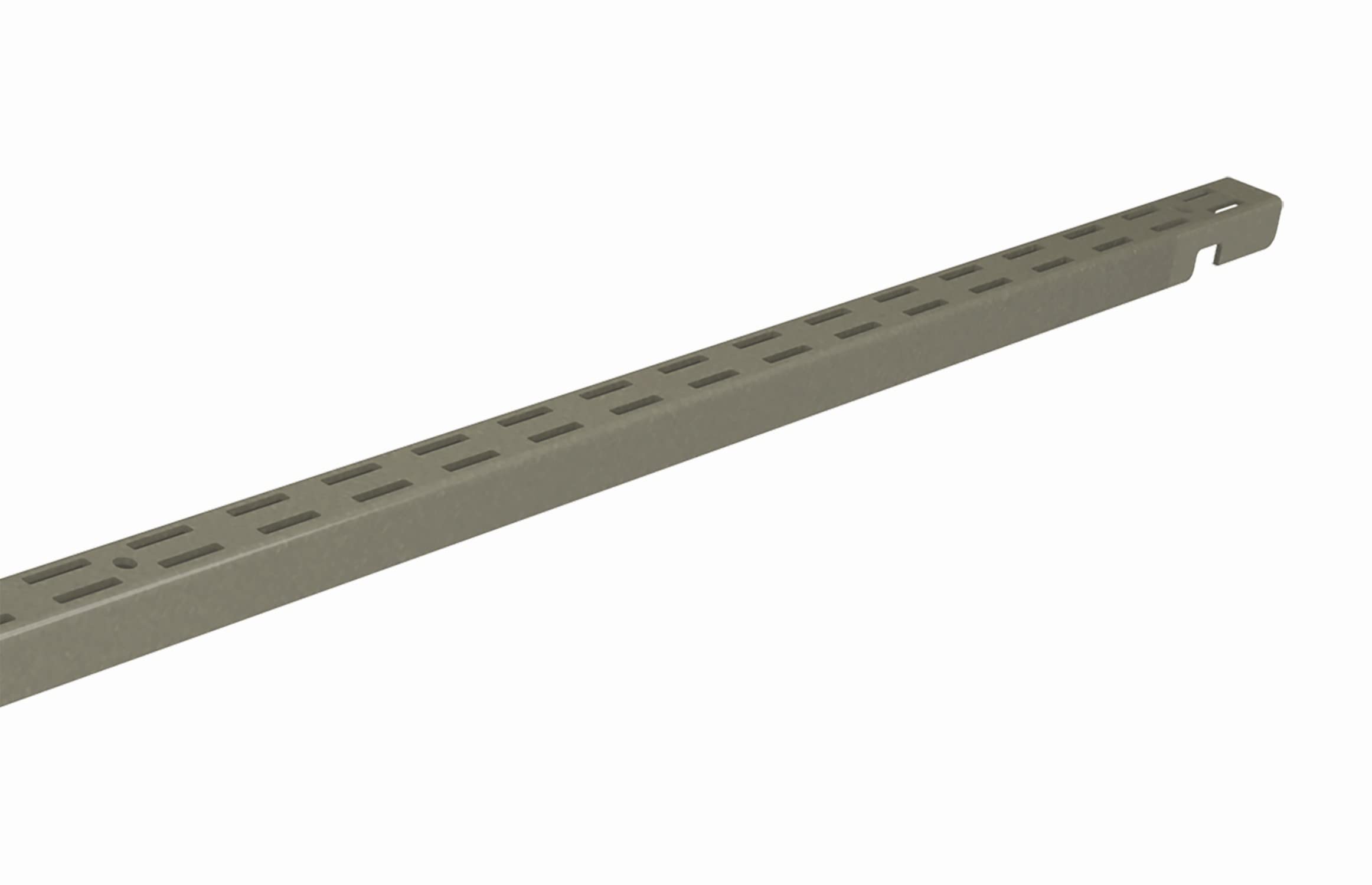ClosetMaid ShelfTrack Nickel Standard Upright, Closet System Hardware, 48 in., Double Slot, Durable Steel for Closets, Pantries,