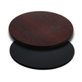 Flash Furniture Glenbrook 30 Round Table Top with Black or Mahogany Reversible Laminate Top