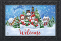 Briarwood Lane Caroling Snowmen Christmas Doormat Welcome Indoor Outdoor 30 x 18