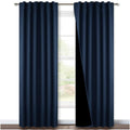 NICETOWN Total Blackout Cold Reducing Curtain Set, Thermal Insulated & Energy Efficiency Window Drapes for Guest Room, Full Shad