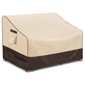 KylinLucky Waterproof Patio Loveseat Covers 87W x 37D x 35H inches,3-Seater Heavy Duty Outdoor Furniture Sofa Covers Khaki