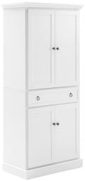 Crosley Furniture Winston Pantry Storage Cabinet with Shelves, Kitchen, Dining, or Laundry Room, White