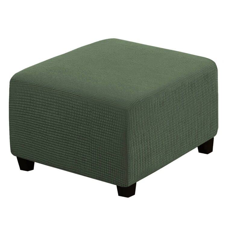 H.VERSAILTEX Square Ottoman Covers Ottoman Slipcovers Folding Storage Stool Furniture Protector Form Fit with Elastic Bottom, St