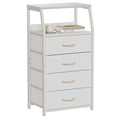 Furnulem Tall 4 Drawers Dresser, Vertical Storage Tower for Bedroom, Hallway, Entryway, Nursery, Closet Organizer, Nightstand Be