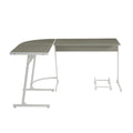 Benjara Computer Desk with Metal Legs and CPU Holder, Gray