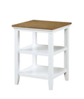 Convenience Concepts Tribeca End Table 18 - Modern Living Room Side Table with Storage Shelves, Family Room Accent Table, Transi