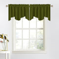 NICETOWN Window Valances for Kitchen - Small Short Decoration Solid 52 inches by 18 inches Rod Pocket Tiers Valances for Kids Be