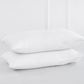 MooMee Bedding Pillowcases Pack of 2 100% Washed Cotton Linen Like Textured Breathable Durable Soft Comfy (Off White, Standard)