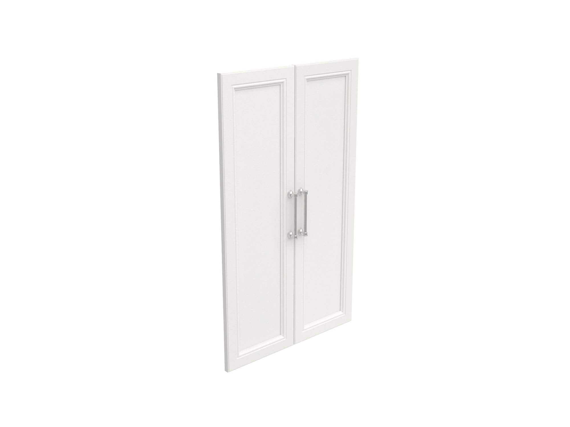 ClosetMaid Modular Storage Pair Set, Wood Closet Organizer, Shaker Style, Add On Accessory for Shelf Units, White, Solid 2-Door 