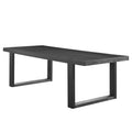 Steve Silver Furniture Yves Dining Table, 77-95 Table w/ 18 Leaf, Contemporary Double-Pedestal Sled Base, Seats up to 10, Dining