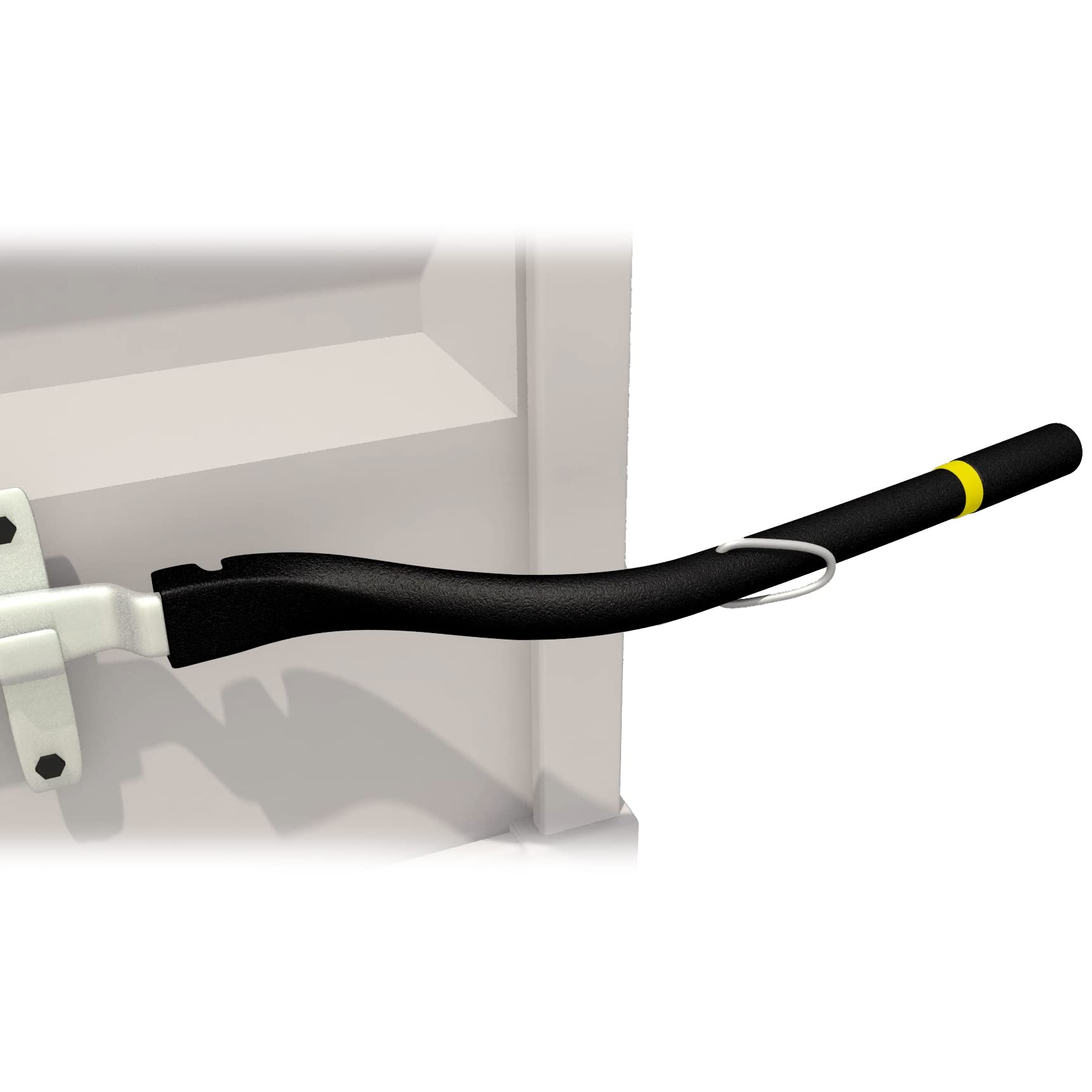 Leverage Bar for Opening/Closing Shipping Container Doors - and More. Made in USA, Flat Black, Yellow, Steel