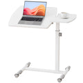 GTRACING Mobile Small Standing Desk, Tiltable Sit Stand Portable Rolling Laptop Desk with Lockable Wheels, Adjustable Height Ove