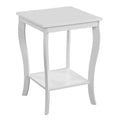 Convenience Concepts American Heritage Square End Table with Shelf, White