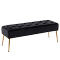 DUHOME Button-Tufted Ottoman Bench, Upholstered Bedroom Benches Velvet Footrest Stool Accent Bench for Entryway Dining Room Livi