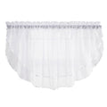 Stylemaster Elegance Sheer Voile Ascot Valance, 60 x 24, White