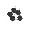 Master Caster Deluxe Duet Casters, Nylon, B and K Stems, 110 lbs/Caster, 5/Set