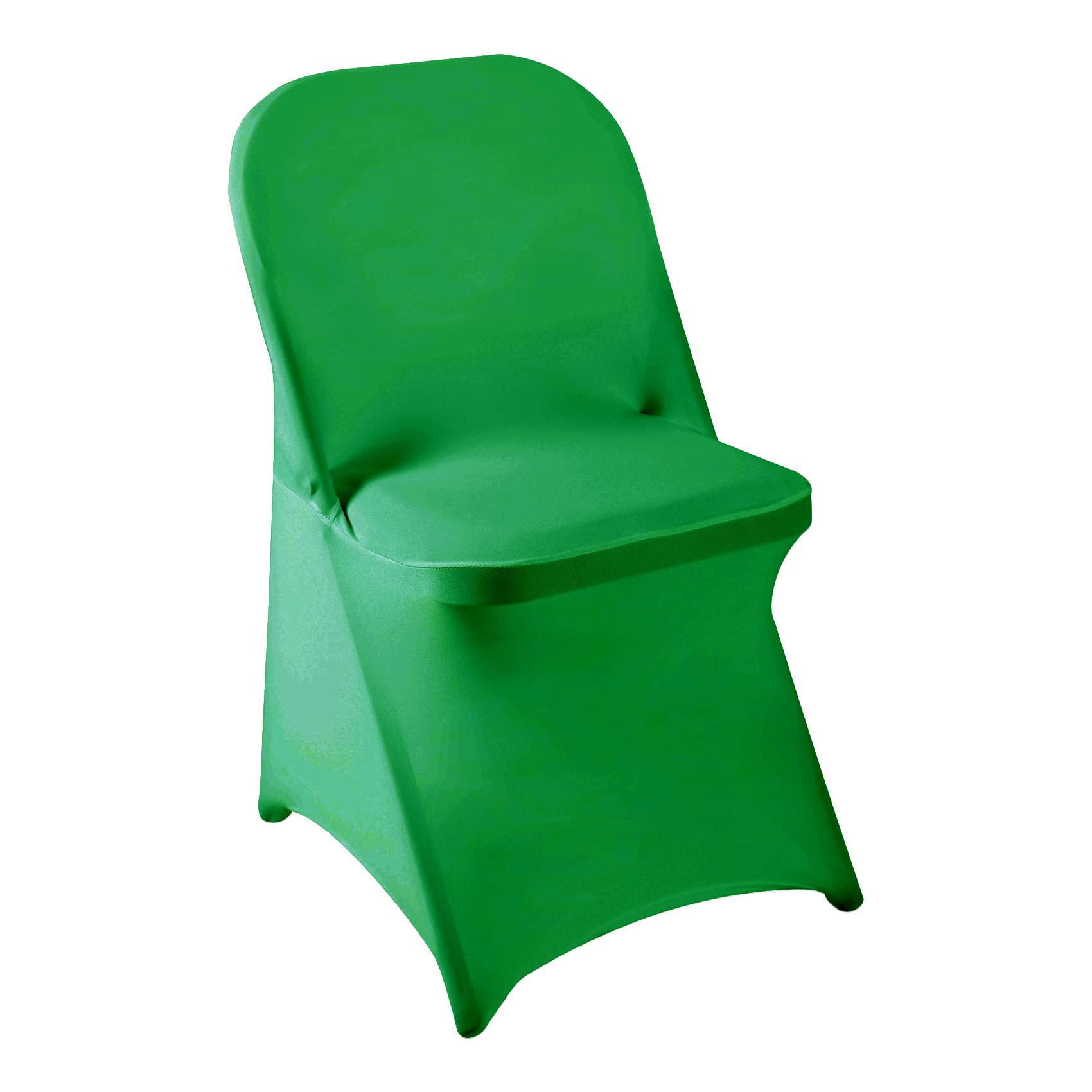 Howhic Folding Chair Covers for Party 12pcs, Emerald Universal Spandex Chair Covers for Folding Chairs, Stretchy Fitted Chair Co