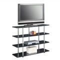 Convenience Concepts Designs2Go No Tools XL Highboy 4-Tier Stand Entertainment Center 55 Inches, Modern TV Console with Shelves 