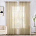 MIULEE 2 Panels Solid Color Sheer Window Curtains Elegant Window Voile Panels/Drapes/Treatment for Bedroom Living Room (54X108 I