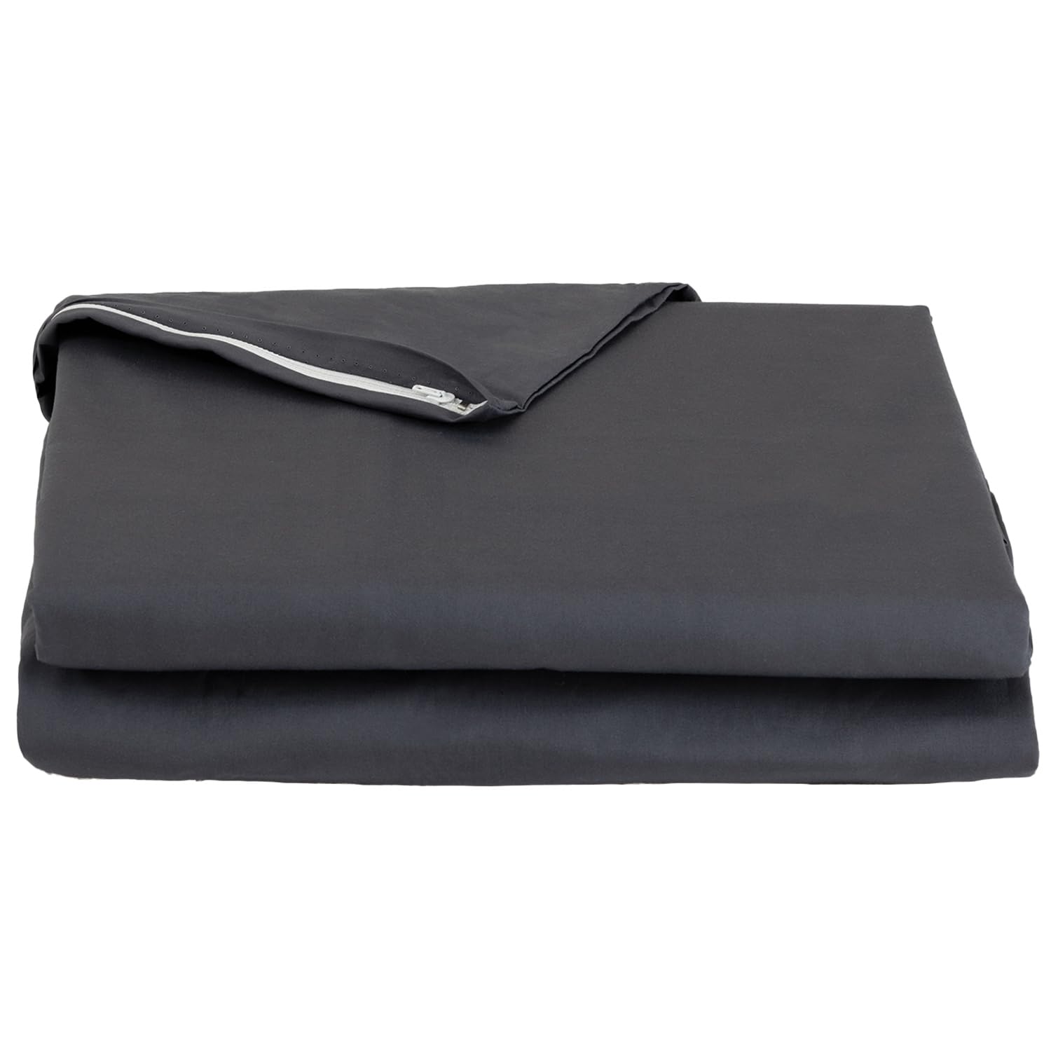 FULI 100% Cotton Zippered Futon Cover, Japanese Futon Mattress Cover, Shikibuton, Made in Japan (Twin, Dark Gray)