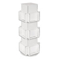 Natheeph Rotating Display Stand Greeting Card Display Wooden Display Rack with Two Card Sticker for Greeting Card Vendor Coffee 