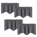 NICETOWN Scalloped Window Valances for Kitchen - Home Decoration Thermal Insulated 52 inches by 18 inches Rod Pocket Blackout Gr